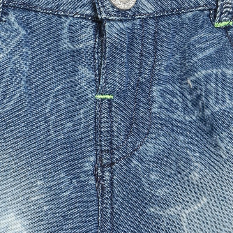 Boys Medium Blue Short Woven Trousers image number 2